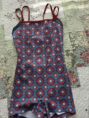 Eleve Blue & Red Biketard
